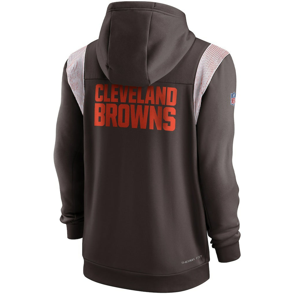 Cleveland Browns Performance Sideline Lockup Full-Zip Hoodie Brown | Nike for Sale
