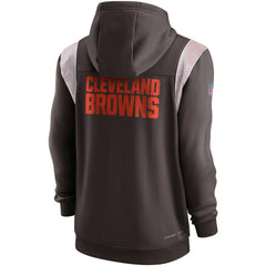 Cleveland Browns Performance Sideline Lockup Full-Zip Hoodie Brown | Nike for Sale