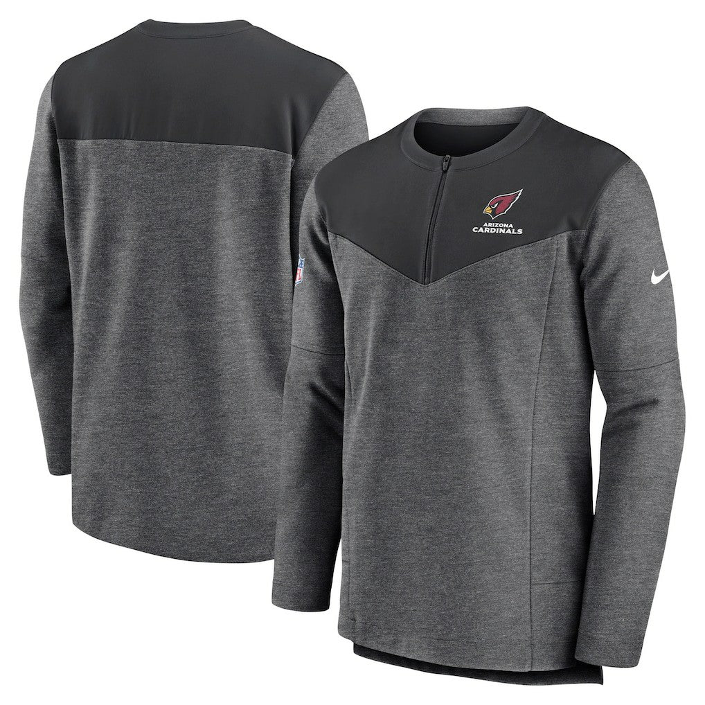Arizona Cardinals Sideline Lockup Performance Quarter-Zip Top Charcoal | Nike for Sale