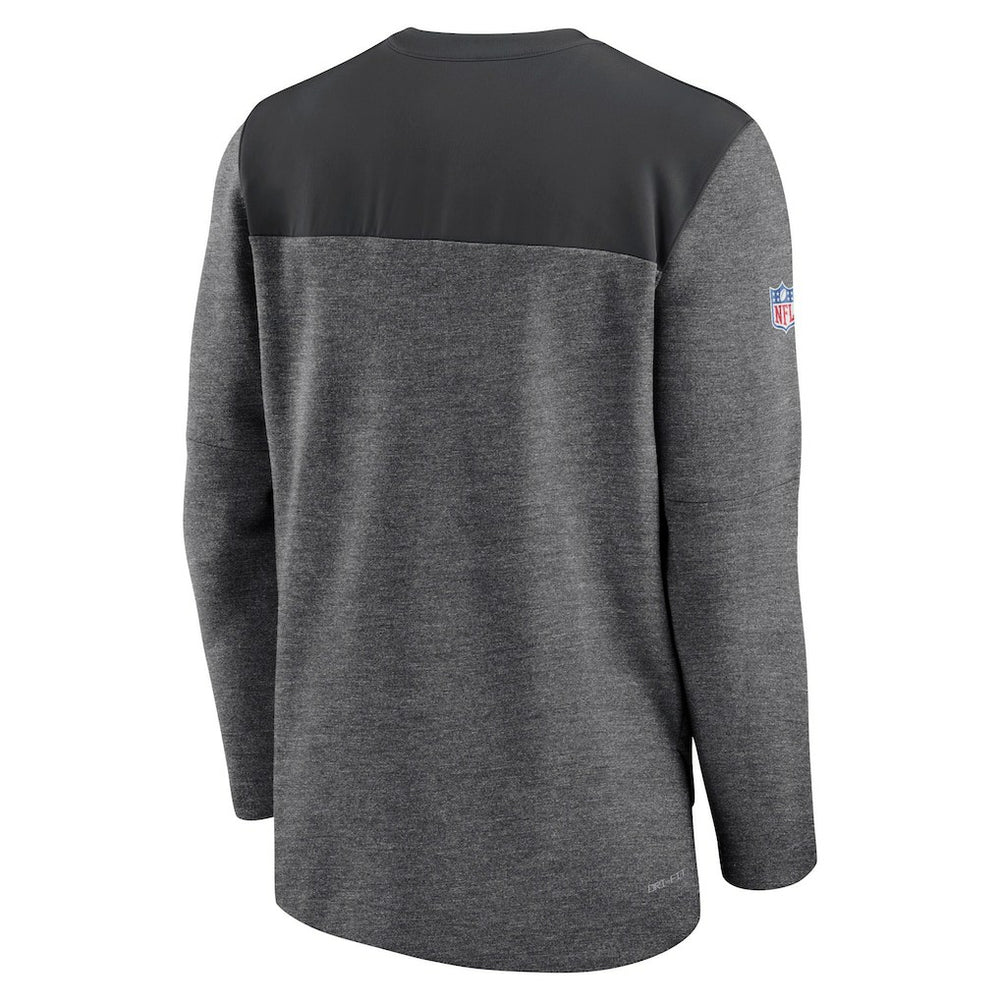 San Francisco 49ers Sideline Lockup Performance Quarter-Zip Top Charcoal | Nike for Sale