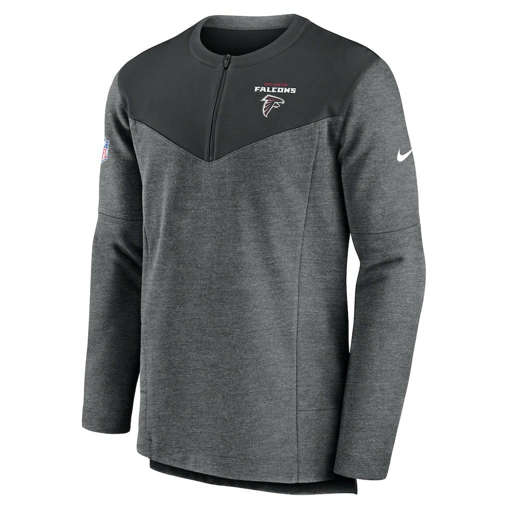 Atlanta Falcons Sideline Lockup Performance Quarter-Zip Top Charcoal | Nike for Sale