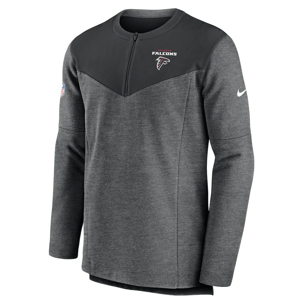Atlanta Falcons Sideline Lockup Performance Quarter-Zip Top Charcoal | Nike for Sale