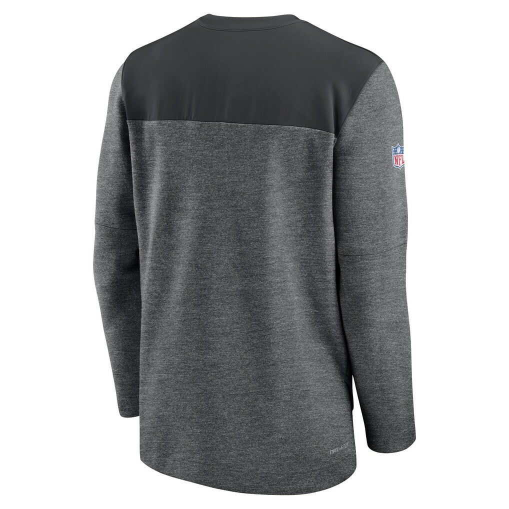 Atlanta Falcons Sideline Lockup Performance Quarter-Zip Top Charcoal | Nike for Sale