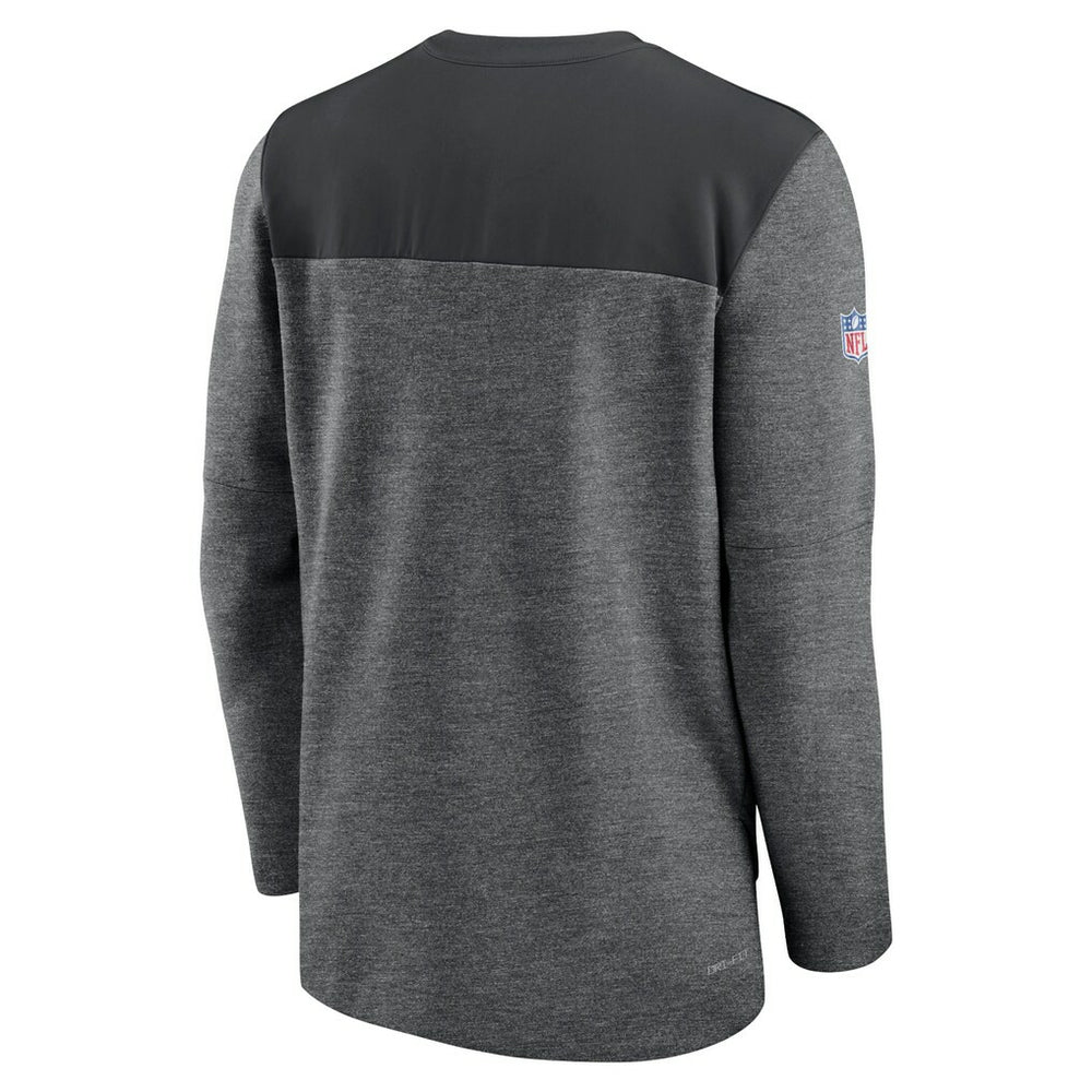Atlanta Falcons Sideline Lockup Performance Quarter-Zip Top Charcoal | Nike for Sale