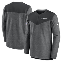 Baltimore Ravens Sideline Lockup Performance Quarter-Zip Top Charcoal | Nike for Sale
