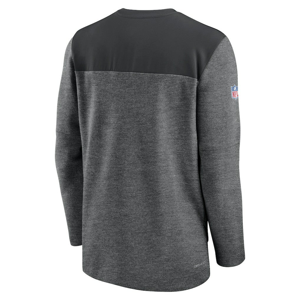 Carolina Panthers Sideline Lockup Performance Quarter-Zip Top Charcoal | Nike for Sale