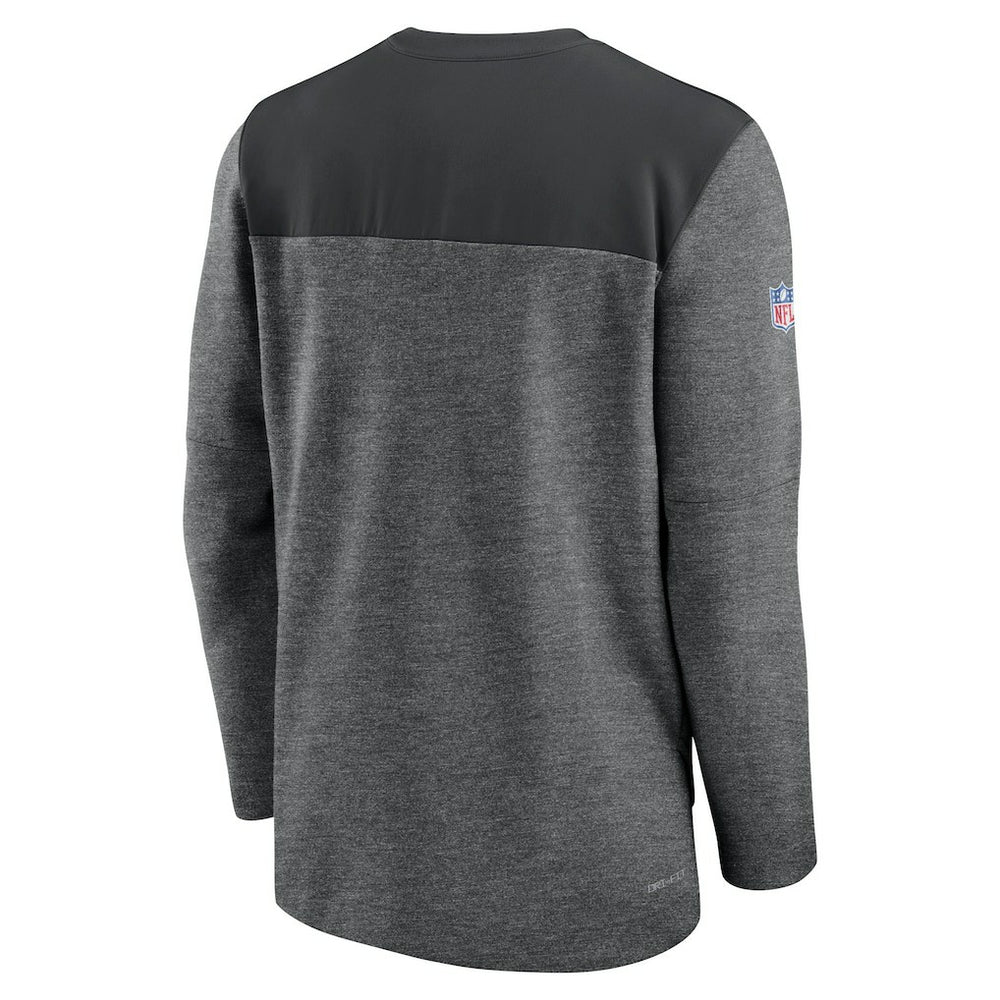 Carolina Panthers Sideline Lockup Performance Quarter-Zip Top Charcoal | Nike for Sale