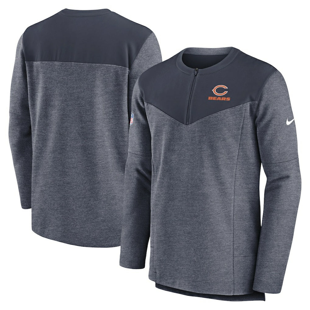 Chicago Bears Sideline Lockup Performance Quarter-Zip Top Navy | Nike for Sale