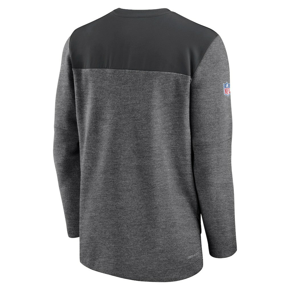 Las Vegas Raiders Sideline Lockup Performance Quarter-Zip Top Charcoal | Nike for Sale