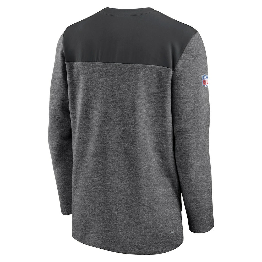 Las Vegas Raiders Sideline Lockup Performance Quarter-Zip Top Charcoal | Nike for Sale