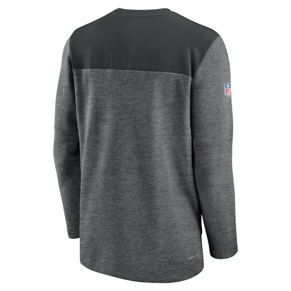 Pittsburgh Steelers Sideline Lockup Performance Quarter-Zip Top Charcoal | Nike for Sale