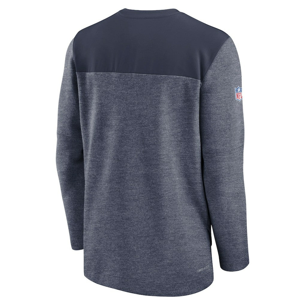 New England Patriots Sideline Lockup Performance Quarter-Zip Top Navy | Nike for Sale