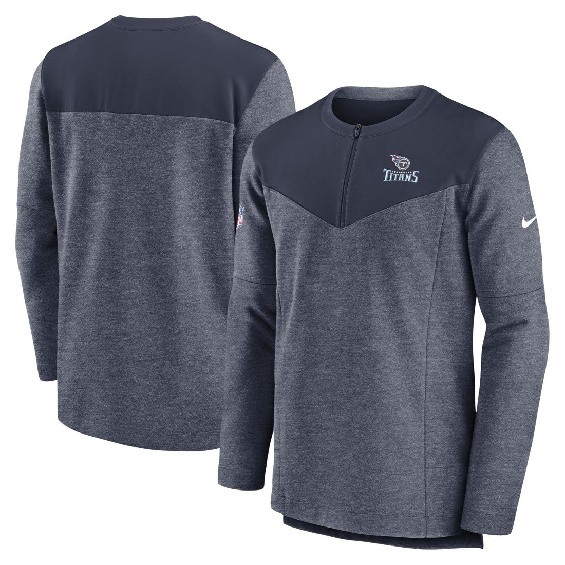 Tennessee Titans Sideline Lockup Performance Quarter-Zip Top Navy | Nike for Sale