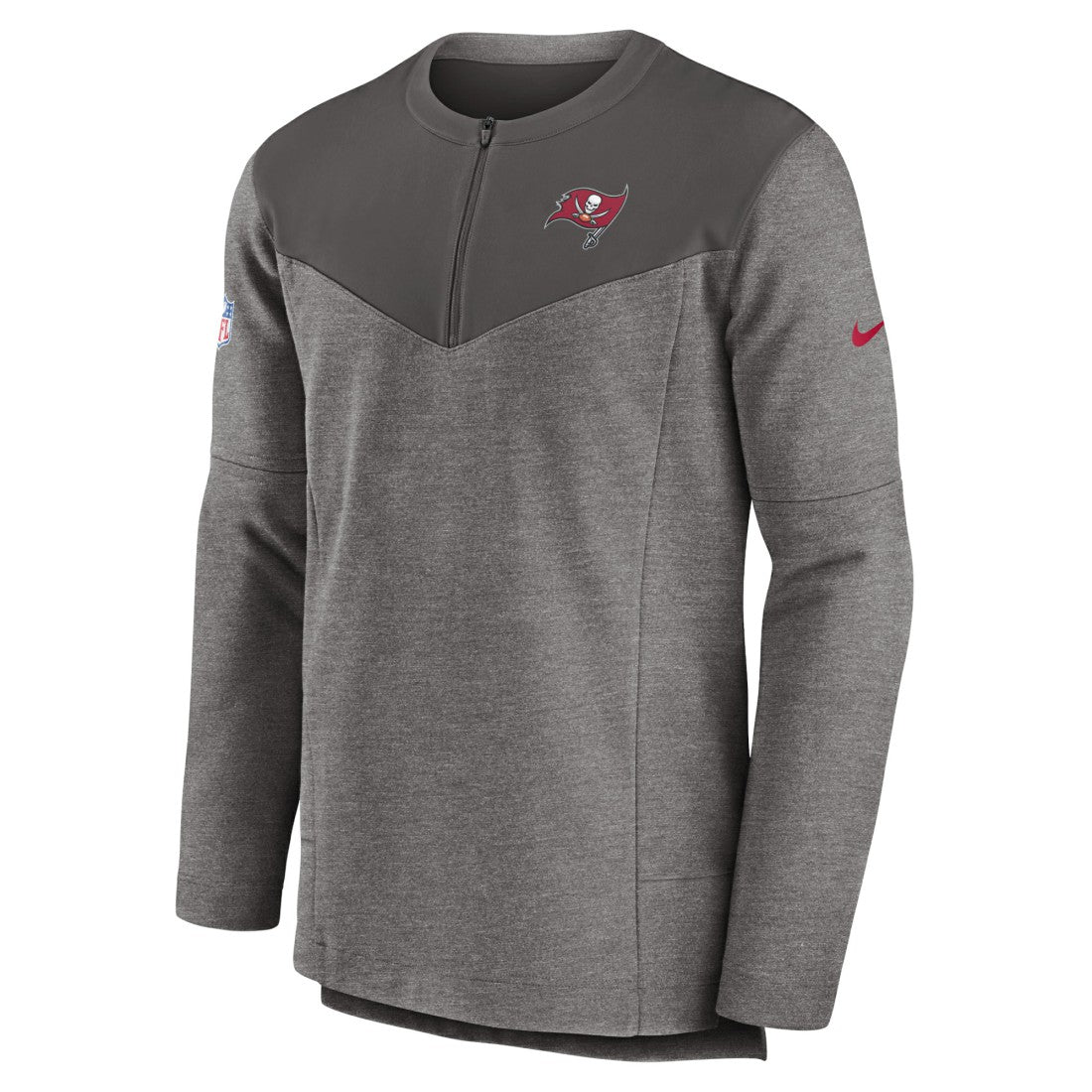 Tampa Bay Buccaneers Sideline Lockup Performance Quarter-Zip Top Pewter | Nike for Sale