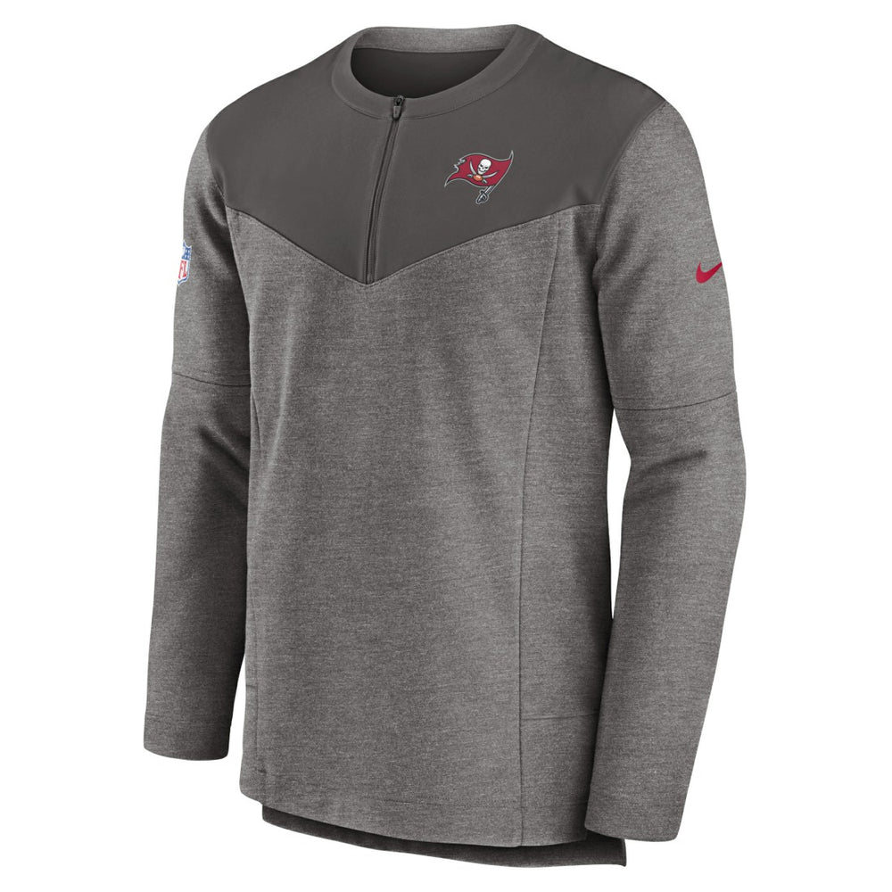 Tampa Bay Buccaneers Sideline Lockup Performance Quarter-Zip Top Pewter | Nike for Sale