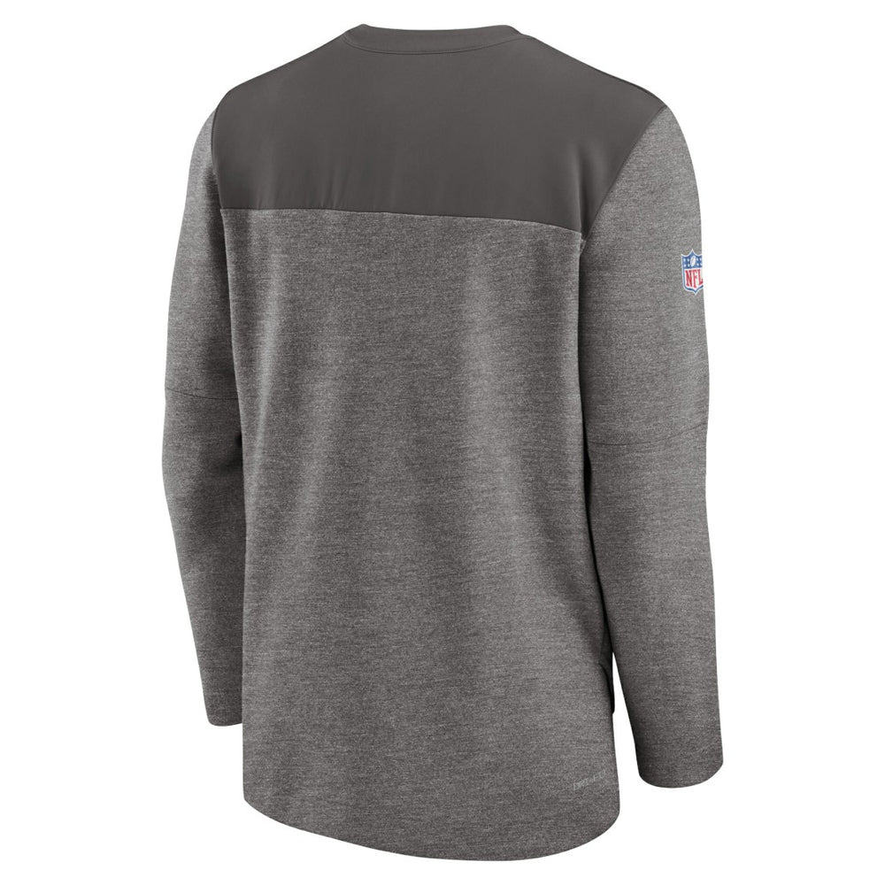 Tampa Bay Buccaneers Sideline Lockup Performance Quarter-Zip Top Pewter | Nike for Sale
