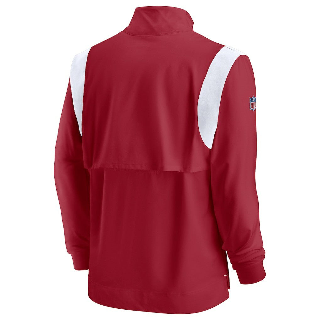 Arizona Cardinals Sideline Coaches Chevron Lockup Quarter-Zip Top Cardinal | Nike for Sale