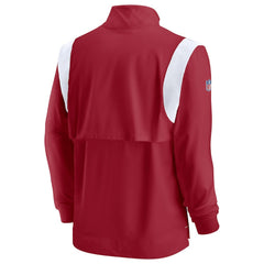 Arizona Cardinals Sideline Coaches Chevron Lockup Quarter-Zip Top Cardinal | Nike for Sale