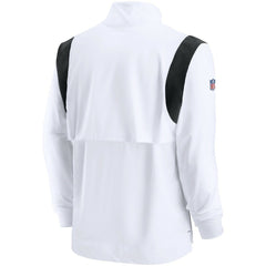 Las Vegas Raiders Sideline Coach Chevron Lockup Quarter-Zip Long Sleeve Top White | Nike for Sale