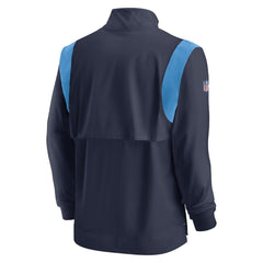 Tennessee Titans Sideline Coach Chevron Lockup Quarter-Zip Long Sleeve Top Navy | Nike for Sale