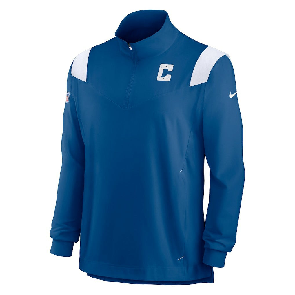 Indianapolis Colts Sideline Coach Chevron Lockup Quarter-Zip Long Sleeve Top Royal | Nike for Sale