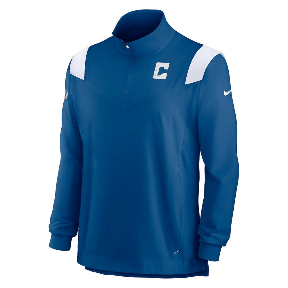 Indianapolis Colts Sideline Coach Chevron Lockup Quarter-Zip Long Sleeve Top Royal | Nike for Sale