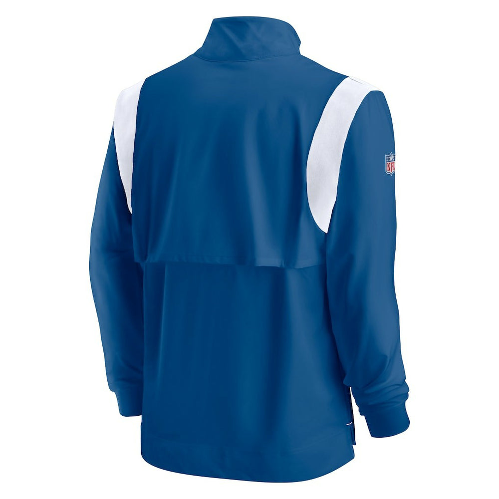 Indianapolis Colts Sideline Coach Chevron Lockup Quarter-Zip Long Sleeve Top Royal | Nike for Sale