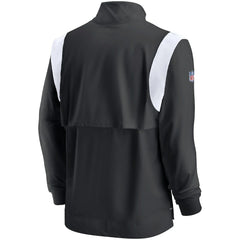 Atlanta Falcons Sideline Coach Chevron Lockup Quarter-Zip Long Sleeve Top Black/White | Nike for Sale
