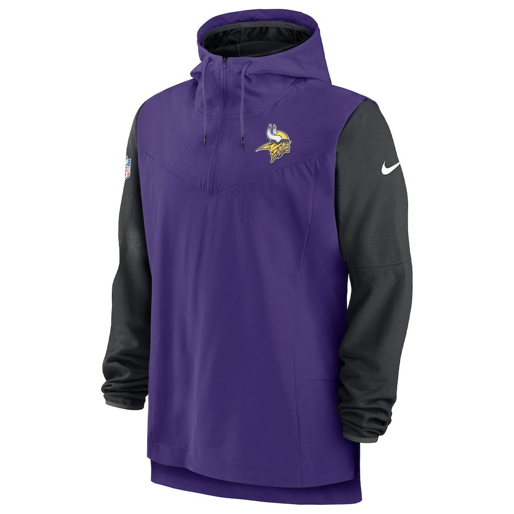 Minnesota Vikings Sideline Player Quarter-Zip Hoodie Purple/Black | Nike for Sale