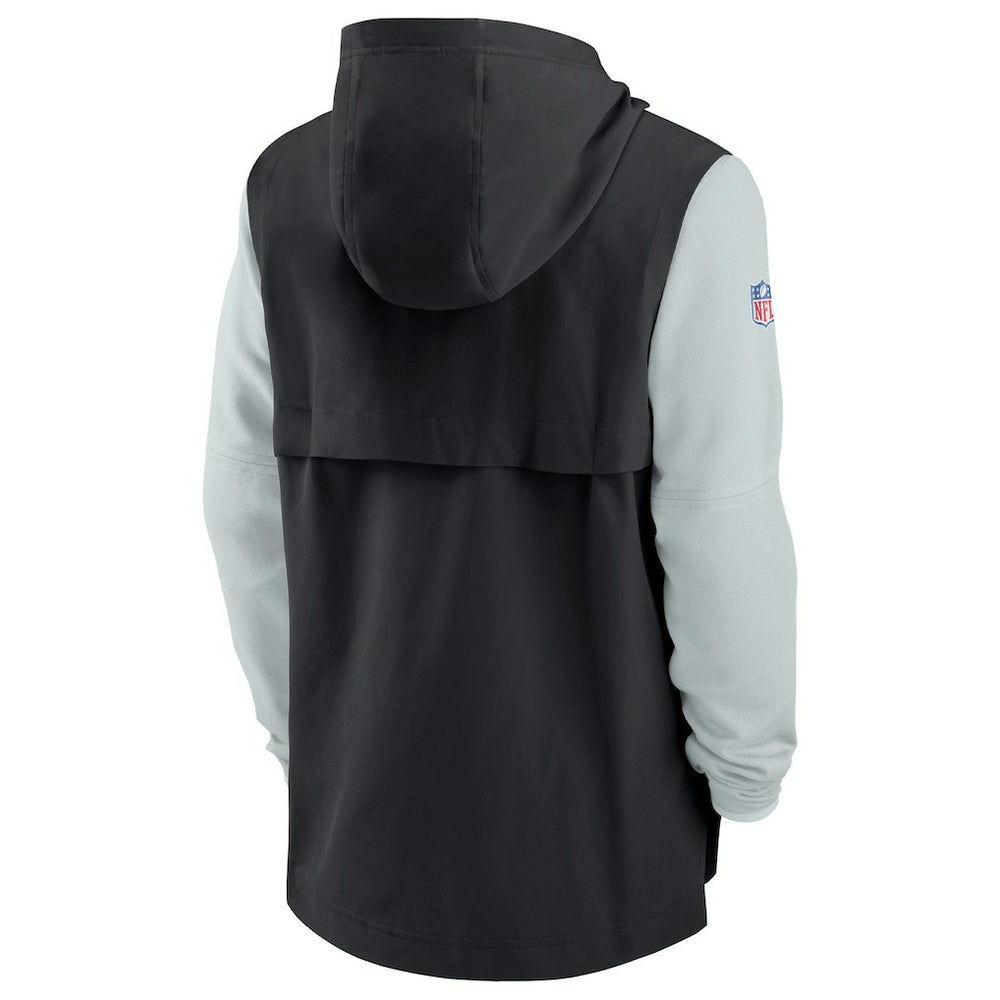 Las Vegas Raiders Sideline Player Quarter-Zip Hoodie Jacket Black/Silver | Nike for Sale