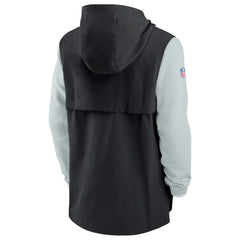 Las Vegas Raiders Sideline Player Quarter-Zip Hoodie Jacket Black/Silver | Nike for Sale