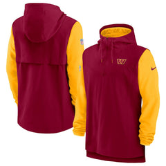Washington Commanders Sideline Player Quarter-Zip Hoodie Burgundy/Gold | Nike for Sale