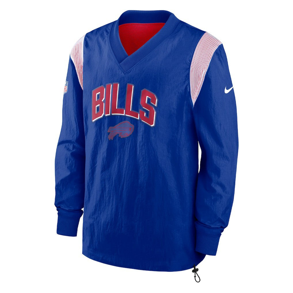 Buffalo Bills Sideline Athletic Stack V-Neck Pullover Windshirt Jacket Royal | Nike for Sale