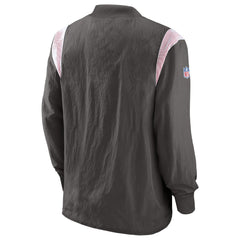 Tampa Bay Buccaneers Sideline Athletic Stack V-Neck Pullover Windshirt Jacket Pewter | Nike for Sale