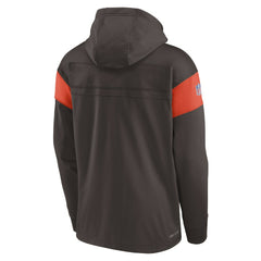 Cleveland Browns Sideline Arch Jersey Performance Pullover Hoodie Brown | Nike for Sale