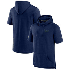 Washington Capitals Fanatics Authentic Pro Road Performance Short Sleeve Pullover Hoodie - Heather Navy - NHL