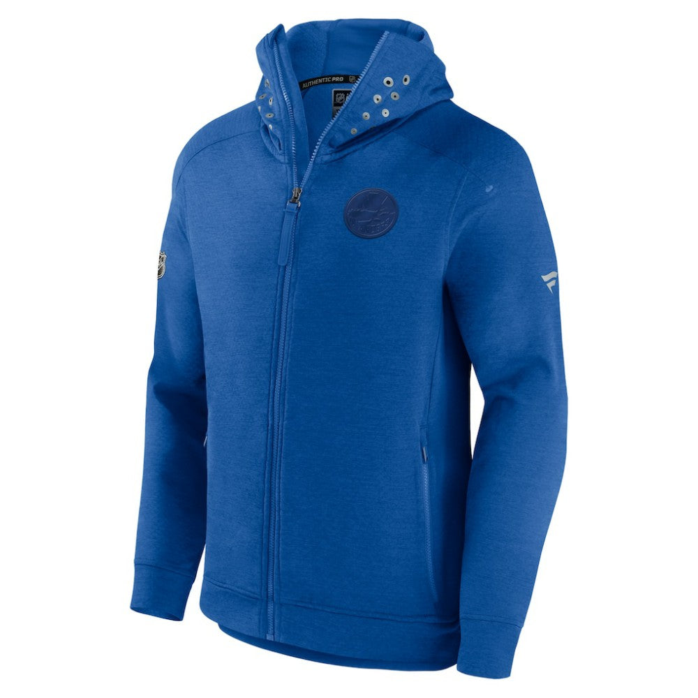 New York Islanders Fanatics Authentic Pro Road Tech Lightweight Full-Zip Hoodie Jacket - Heather Royal - NHL