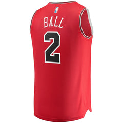 Lonzo Ball Chicago Bulls Youth Fast Break Road Replica Jersey Icon Editi- Red - NBA