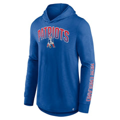 New England Patriots Front Runner Long Sleeve Hooded T-Shirt Royal | Fanatics