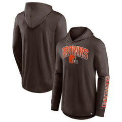 Cleveland Browns Front Runner Long Sleeve Hooded T-Shirt Brown | Fanatics