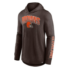 Cleveland Browns Front Runner Long Sleeve Hooded T-Shirt Brown | Fanatics