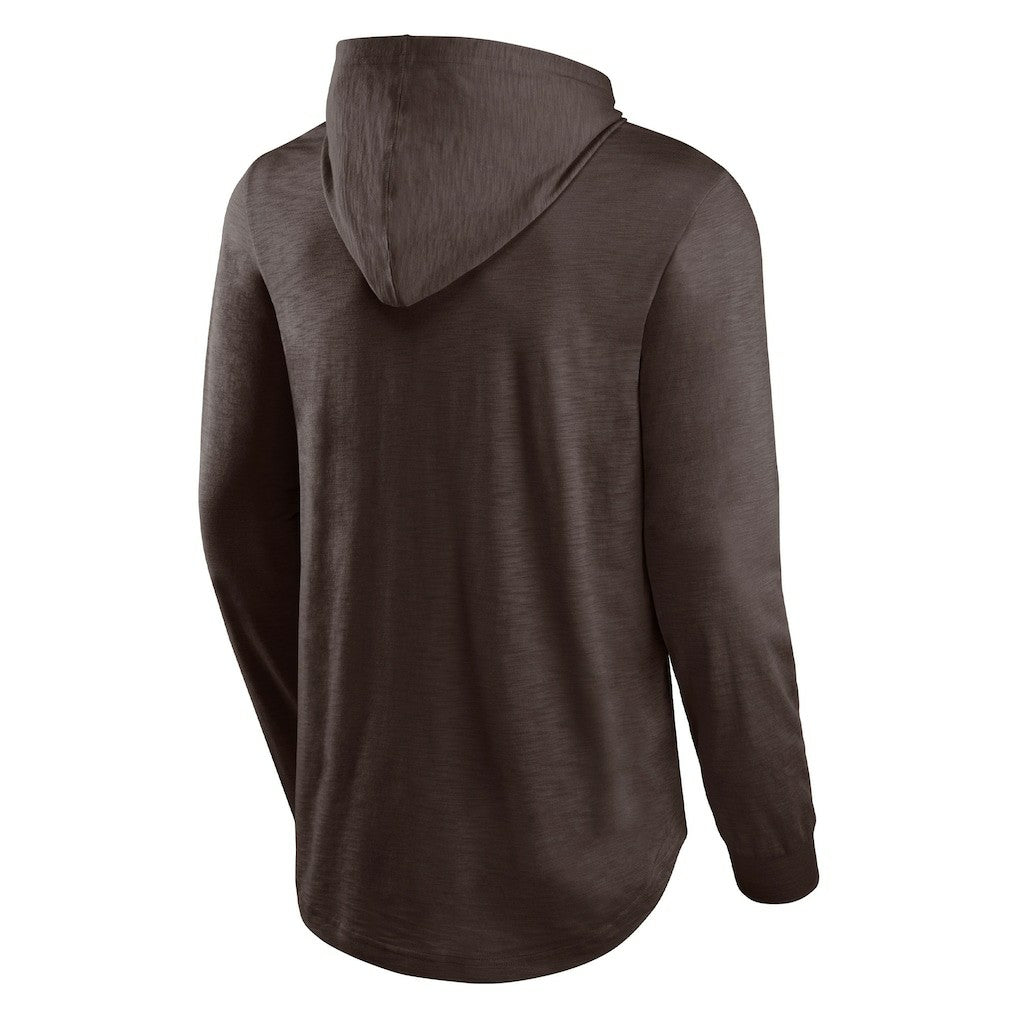 Cleveland Browns Front Runner Long Sleeve Hooded T-Shirt Brown | Fanatics