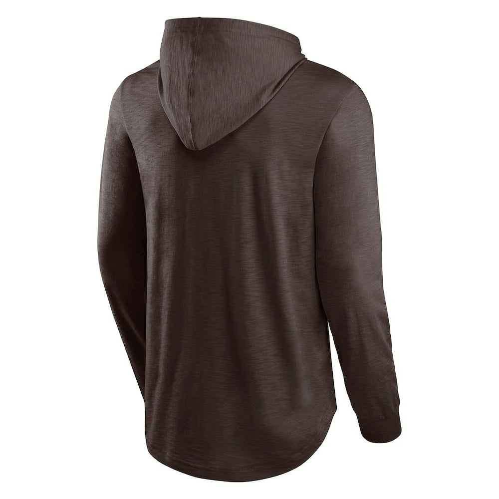 Cleveland Browns Front Runner Long Sleeve Hooded T-Shirt Brown | Fanatics