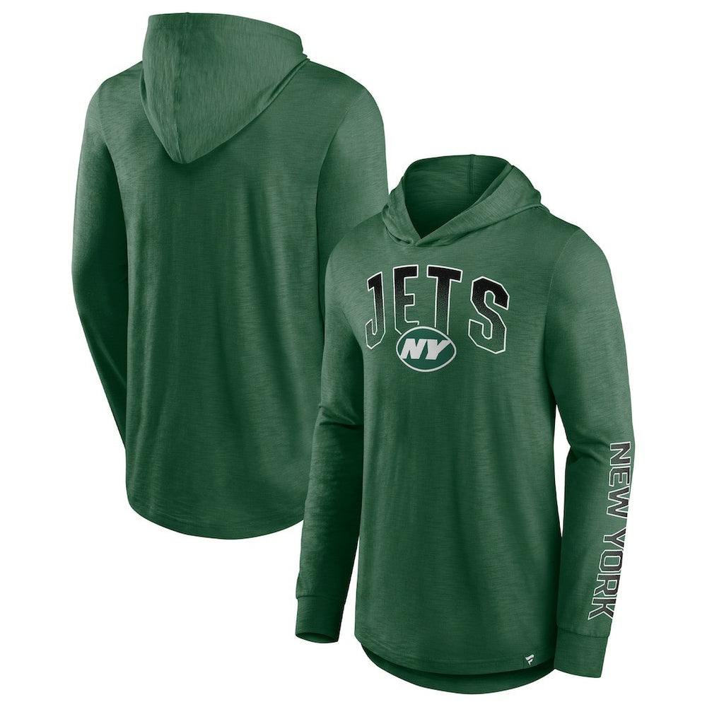 New York Jets Front Runner Long Sleeve Hooded T-Shirt Green | Fanatics
