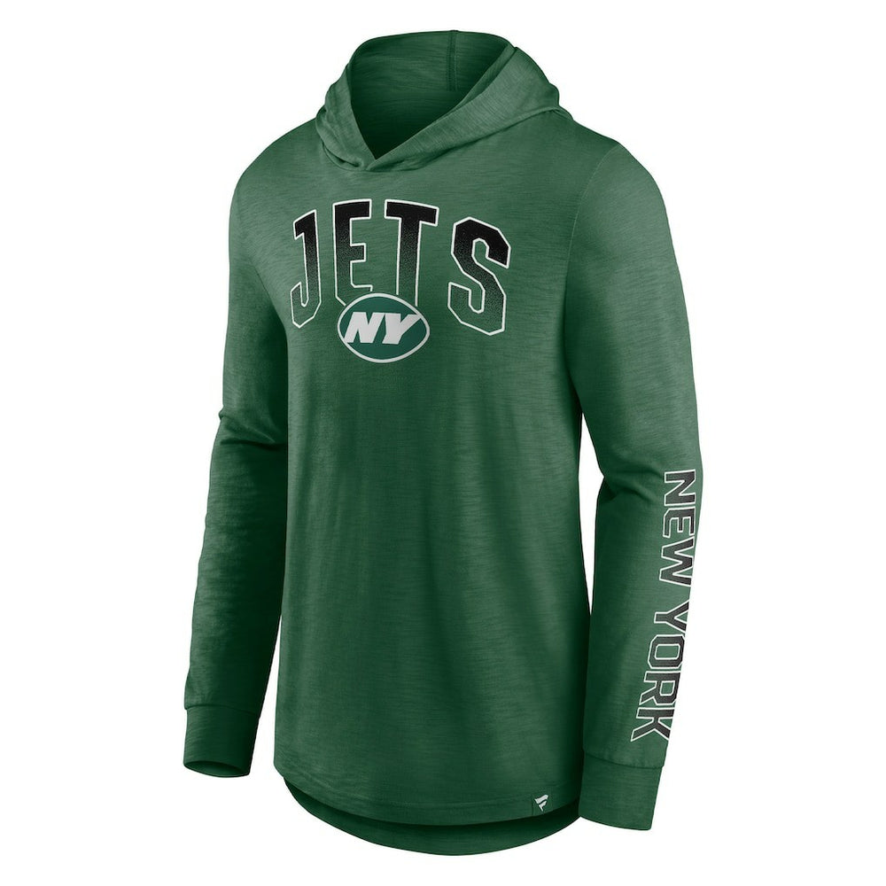 New York Jets Front Runner Long Sleeve Hooded T-Shirt Green | Fanatics