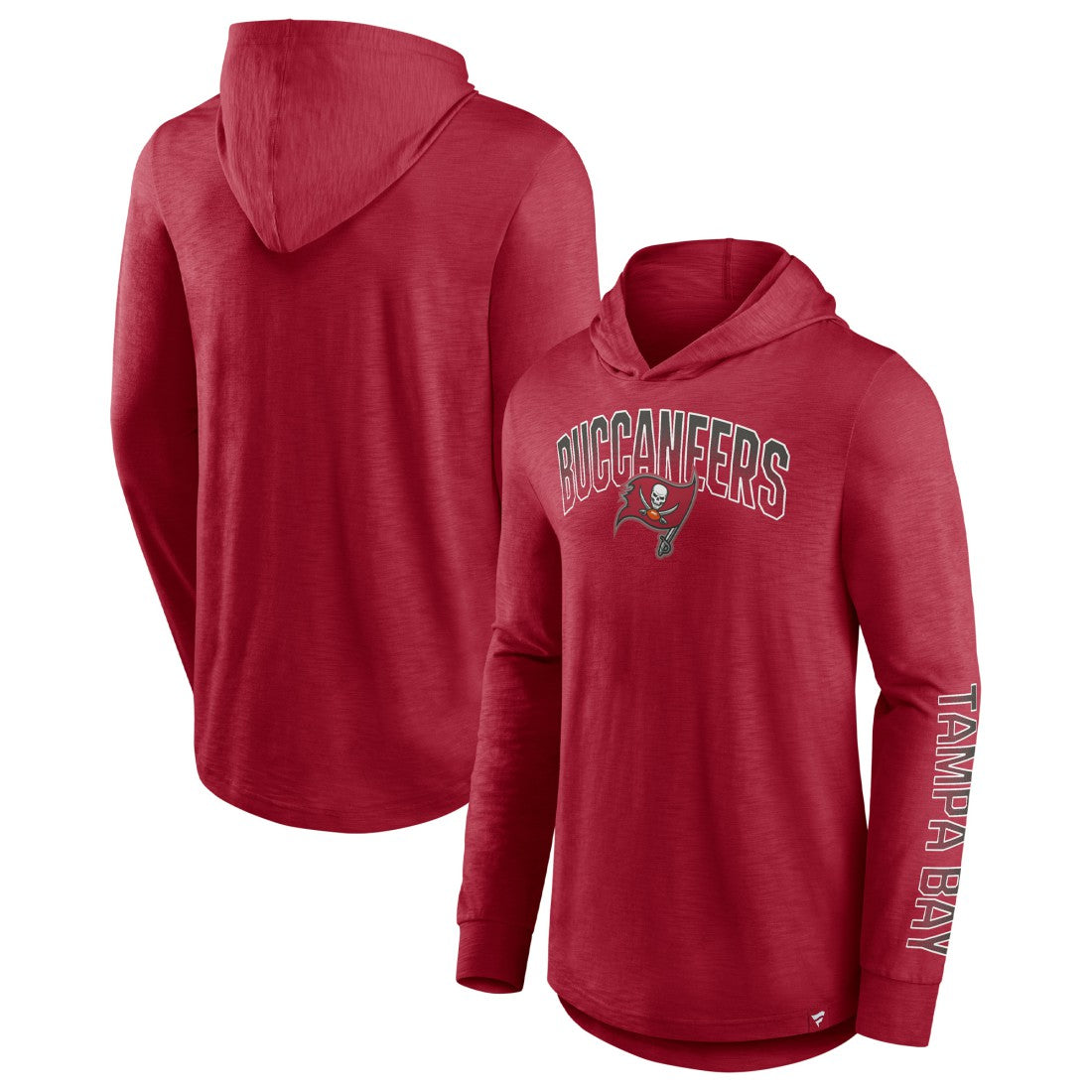 Tampa Bay Buccaneers Front Runner Long Sleeve Hooded T-Shirt Red | Fanatics