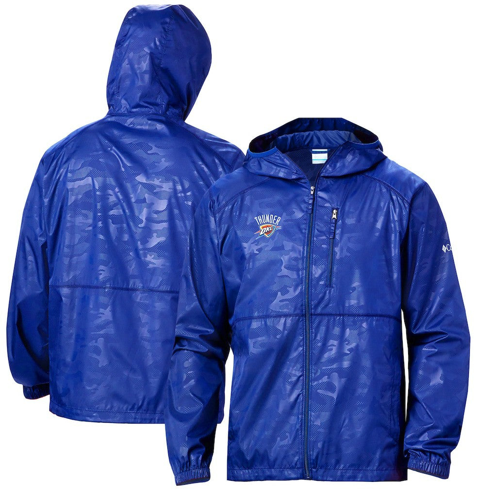 Oklahoma City Thunder Camo Flash Forward Full-Zip Windbreaker Jacket Blue - NBA