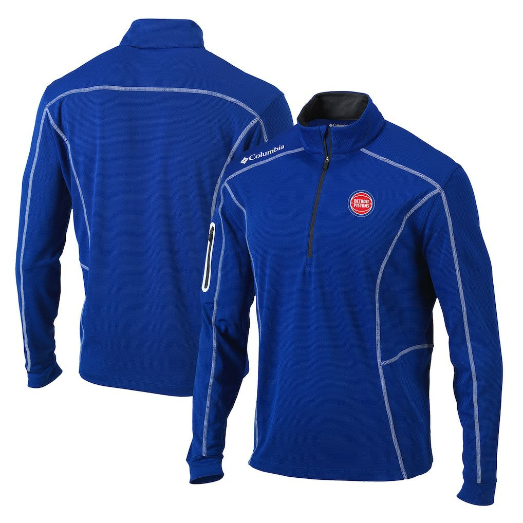 Detroit Pistons Shotgun Quarter-Zip Pullover Jacket Blue - NBA