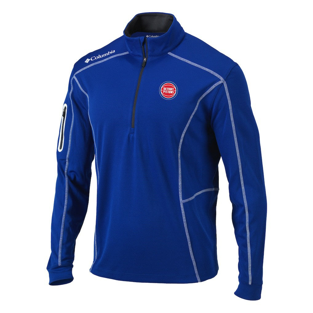 Detroit Pistons Shotgun Quarter-Zip Pullover Jacket Blue - NBA