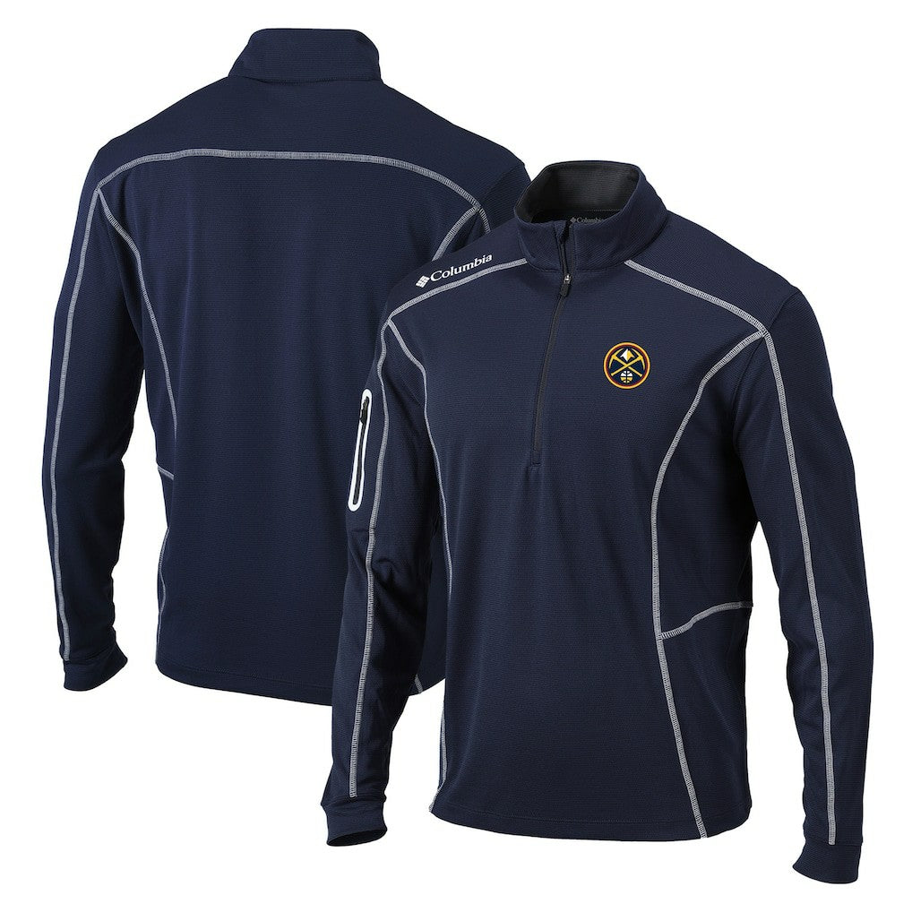 Denver Nuggets Shotgun Quarter-Zip Pullover Jacket Navy - NBA